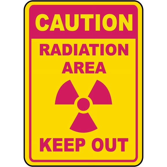 Traffic & Warehouse Signs - Caution Radiation Area Keep Out Sign - Weather Approved Aluminum Street Sign, 0.04 Thickness - 10" X 7"