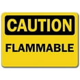 thumbnail image 1 of Traffic & Warehouse Signs - Caution - Sign - Flammable - Safety Sign - Weather Approved Aluminum Street Sign, 0.04 Thickness - 10" X 7", 1 of 5