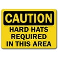 thumbnail image 1 of Traffic & Warehouse Signs - Caution - Sign - Hard Hats Required in This Area - Safety Sign - Weather Approved Aluminum Street Sign, 0.04 Thickness - 24" X 36", 1 of 5