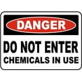 thumbnail image 1 of Traffic & Warehouse Signs - Chemicals In Use Do Not Enter Sign - Weather Approved Aluminum Street Sign, 0.04 Thickness - 12" X 8", 1 of 5