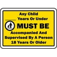 thumbnail image 1 of Traffic & Warehouse Signs - Children Must Be Accompanied Sign - Weather Approved Aluminum Street Sign, 0.04 Thickness - 24" X 36", 1 of 5