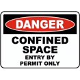 thumbnail image 1 of Traffic & Warehouse Signs - Confined Space Entry By Permit Only Sign - Weather Approved Aluminum Street Sign, 0.04 Thickness - 10" X 7", 1 of 5