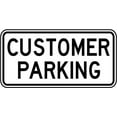 thumbnail image 1 of Traffic & Warehouse Signs - Customer Parking Sign 1 - Weather Approved Aluminum Street Sign, 0.04 Thickness - 10" X 7", 1 of 5
