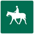 thumbnail image 1 of Traffic & Warehouse Signs - D11-4-Equestrians Permitted - Weather Approved Aluminum Street Sign, 0.04 Thickness - 12" X 18", 1 of 5