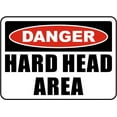 thumbnail image 1 of Traffic & Warehouse Signs - Danger Hard Head Area Sign - Weather Approved Aluminum Street Sign, 0.04 Thickness - 18" X 24", 1 of 5