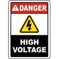thumbnail image 1 of Traffic & Warehouse Signs - Danger High Voltage Sign 4 - Weather Approved Aluminum Street Sign, 0.04 Thickness - 12" X 18", 1 of 5
