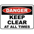 thumbnail image 1 of Traffic & Warehouse Signs - Danger Keep Clear At All Times Sign - Weather Approved Aluminum Street Sign, 0.04 Thickness - 24" X 36", 1 of 5