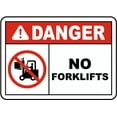 thumbnail image 1 of Traffic & Warehouse Signs - Danger No Forklifts Sign - Weather Approved Aluminum Street Sign, 0.04 Thickness - 18" X 24", 1 of 5