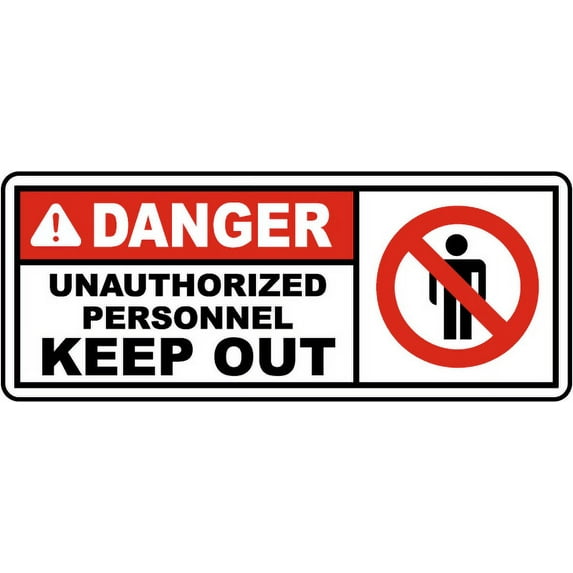 Traffic & Warehouse Signs - Danger Unauthorized Personnel Sign - Weather Approved Aluminum Street Sign, 0.04 Thickness - 24" X 36"