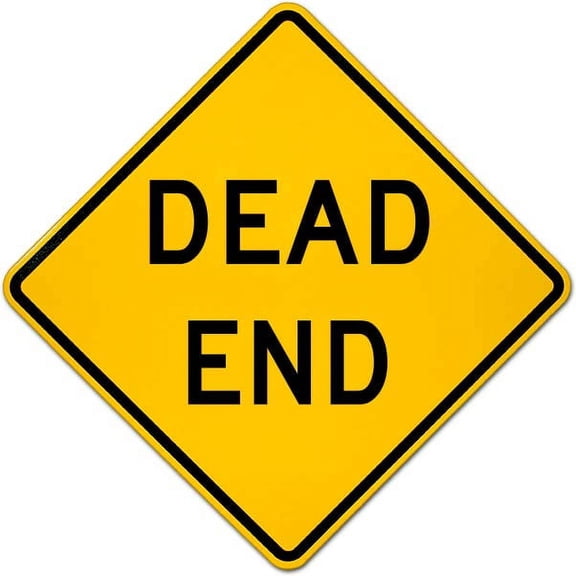 Traffic & Warehouse Signs - Dead End Sign - Weather Approved Aluminum Street Sign, 0.04 Thickness - 10" X 7"