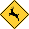 thumbnail image 1 of Traffic & Warehouse Signs - Deer crossing - Weather Approved Aluminum Street Sign, 0.04 Thickness - 12" X 8", 1 of 5