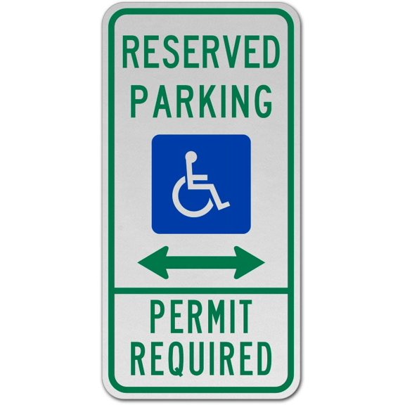 Traffic & Warehouse Signs - Delaware Accessible Parking Sign - Weather Approved Aluminum Street Sign, 0.04 Thickness - 10" X 7"