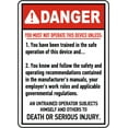 thumbnail image 1 of Traffic & Warehouse Signs - Device Operation Rules Sign - Weather Approved Aluminum Street Sign, 0.04 Thickness - 24" X 36", 1 of 5