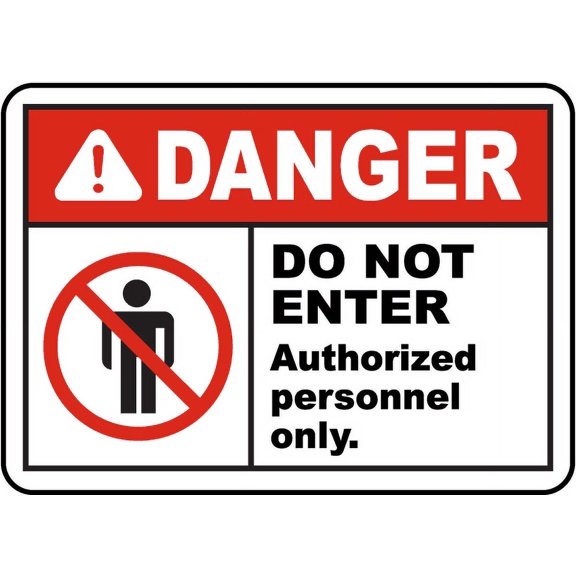 Traffic & Warehouse Signs - Do Not Enter Authorized Only Sign - Weather Approved Aluminum Street Sign, 0.04 Thickness - 10" X 7"