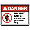 thumbnail image 1 of Traffic & Warehouse Signs - Do Not Enter Authorized Only Sign - Weather Approved Aluminum Street Sign, 0.04 Thickness - 12" X 18", 1 of 5