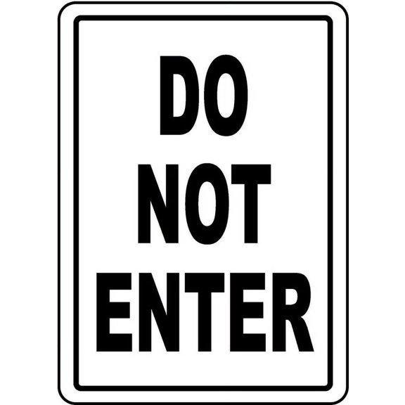 Traffic & Warehouse Signs - Do Not Enter Sign 2 - Weather Approved Aluminum Street Sign, 0.04 Thickness - 10" X 7"