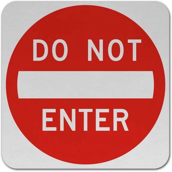 Traffic & Warehouse Signs - Do Not Enter Sign 3 - Weather Approved Aluminum Street Sign, 0.04 Thickness - 18" X 24"