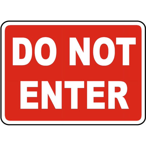 Traffic & Warehouse Signs - Do Not Enter Sign - Weather Approved Aluminum Street Sign, 0.04 Thickness - 18" X 24"