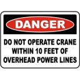 thumbnail image 1 of Traffic & Warehouse Signs - Do Not Operate Within 10 Feet Sign 3 - Weather Approved Aluminum Street Sign, 0.04 Thickness - 12" X 18", 1 of 5