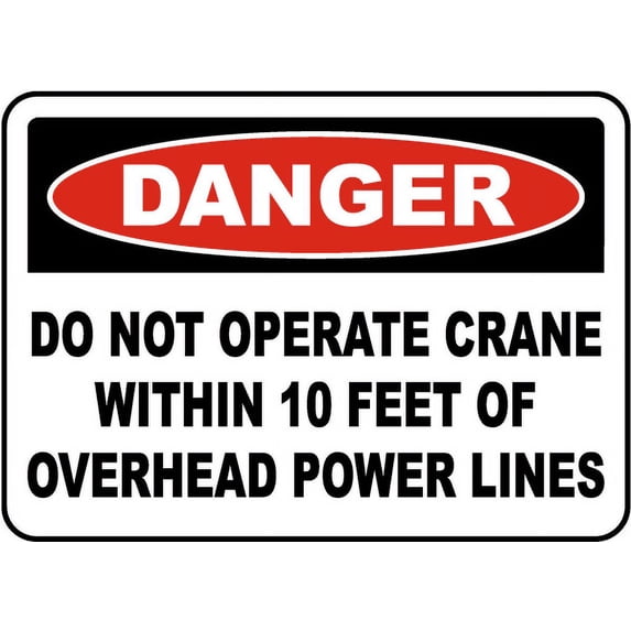 Traffic & Warehouse Signs - Do Not Operate Within 10 Feet Sign 3 - Weather Approved Aluminum Street Sign, 0.04 Thickness - 12" X 18"
