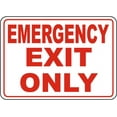 thumbnail image 1 of Traffic & Warehouse Signs - Emergency Exit Only Sign 3 - Weather Approved Aluminum Street Sign, 0.04 Thickness - 10" X 7", 1 of 5