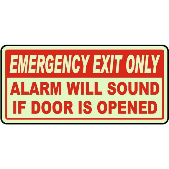 Traffic & Warehouse Signs - Emergency Exit Only Sign - Weather Approved Aluminum Street Sign, 0.04 Thickness - 18" X 24"