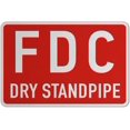 thumbnail image 1 of Traffic & Warehouse Signs - FDC Dry Standpipe Sign - Weather Approved Aluminum Street Sign, 0.04 Thickness - 10" X 7", 1 of 5