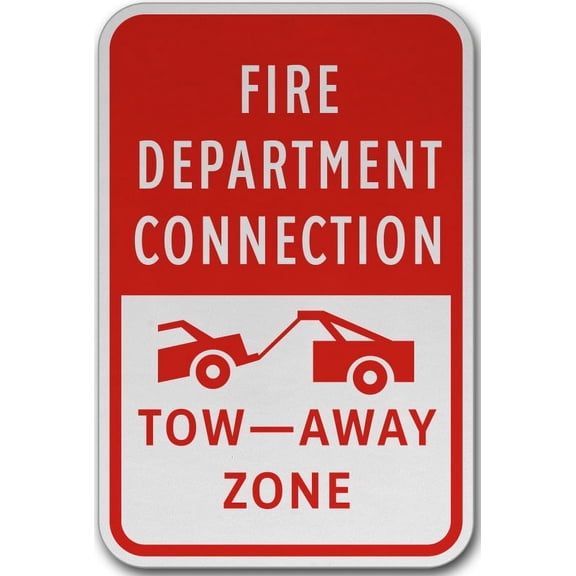 Traffic & Warehouse Signs - FDC Tow-Away Zone Sign - Weather Approved Aluminum Street Sign, 0.04 Thickness - 10" X 7"