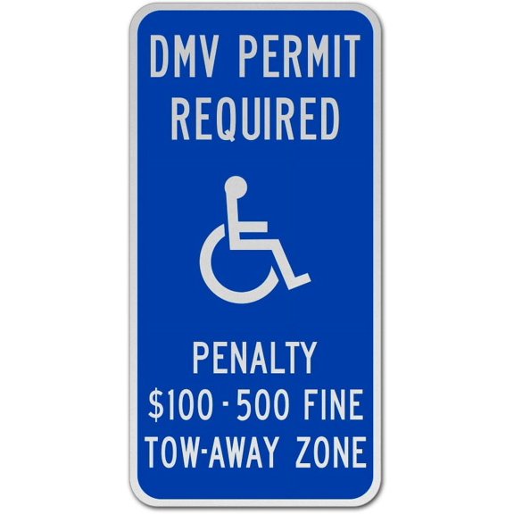 Traffic & Warehouse Signs - Fairfax County Virginia Accessible Parking Sign - Weather Approved Aluminum Street Sign, 0.04 Thickness - 10" X 7"