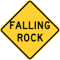 thumbnail image 1 of Traffic & Warehouse Signs - Falling rock, Colorado, North Carolina - Weather Approved Aluminum Street Sign, 0.04 Thickness - 24" X 36", 1 of 5