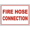 thumbnail image 1 of Traffic & Warehouse Signs - Fire Hose Connection Sign - Weather Approved Aluminum Street Sign, 0.04 Thickness - 12" X 18", 1 of 5