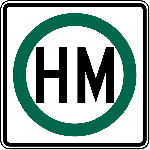 Traffic & Warehouse Signs - Hazardous Material Route - Weather Approved Aluminum Street Sign, 0.04 Thickness - 10" X 7"