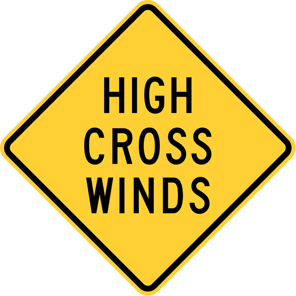 Traffic & Warehouse Signs - High cross winds, Pennsylvania - Weather Approved Aluminum Street Sign, 0.04 Thickness - 12" X 18"