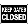 thumbnail image 1 of Traffic & Warehouse Signs - Keep Gates Closed Sign - Weather Approved Aluminum Street Sign, 0.04 Thickness - 18" X 24", 1 of 5