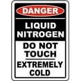 thumbnail image 1 of Traffic & Warehouse Signs - Liquid Nitrogen Do Not Touch Sign - Weather Approved Aluminum Street Sign, 0.04 Thickness - 12" X 18", 1 of 5
