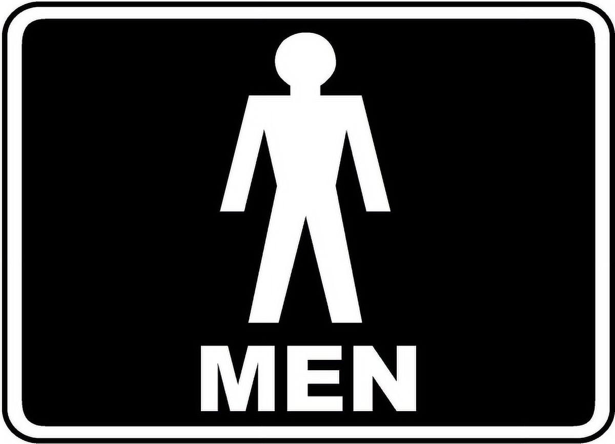 Man sign. Man sticker.