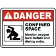 thumbnail image 1 of Traffic & Warehouse Signs - Monitor Oxygen Level Before and During Entry Sign - Weather Approved Aluminum Street Sign, 0.04 Thickness - 10" X 7", 1 of 5