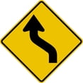 thumbnail image 1 of Traffic & Warehouse Signs - Multi Curve To The Left Sign Engineer Grade - Weather Approved Aluminum Street Sign, 0.04 Thickness - 12" X 8", 1 of 5