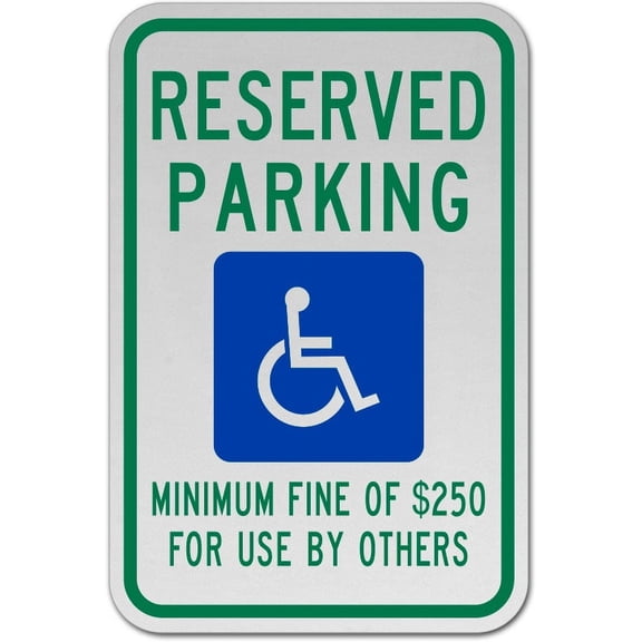 Traffic & Warehouse Signs - Nevada Accessible Parking Sign - Weather Approved Aluminum Street Sign, 0.04 Thickness - 10" X 7"