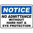 thumbnail image 1 of Traffic & Warehouse Signs - No Admittance Without PPE Sign - Weather Approved Aluminum Street Sign, 0.04 Thickness - 12" X 18", 1 of 5
