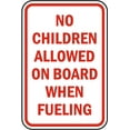 thumbnail image 1 of Traffic & Warehouse Signs - No Children Allowed on Board Sign - Weather Approved Aluminum Street Sign, 0.04 Thickness - 12" X 18", 1 of 5