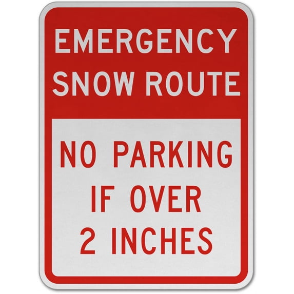 Traffic & Warehouse Signs - No Parking If Over 2 Inches Sign - Weather Approved Aluminum Street Sign, 0.04 Thickness - 10" X 7"