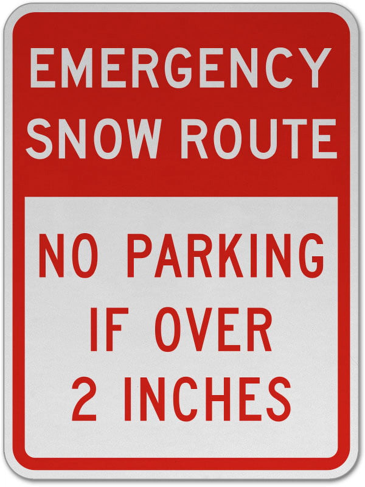 Traffic & Warehouse Signs - No Parking If Over 2 Inches Sign - Weather ...