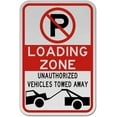 thumbnail image 1 of Traffic & Warehouse Signs - No Parking Loading Zone Sign 3 - Weather Approved Aluminum Street Sign, 0.04 Thickness - 18" X 24", 1 of 5
