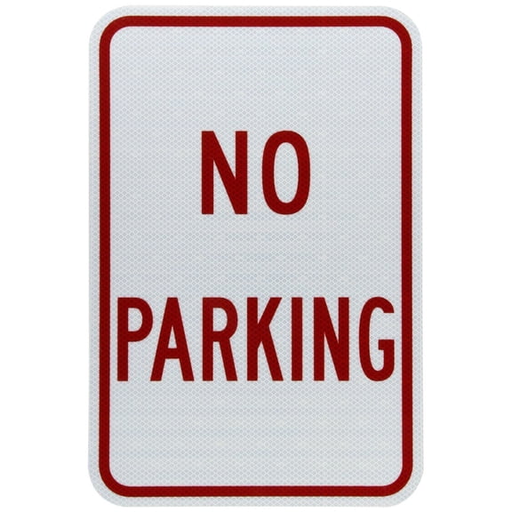 Traffic & Warehouse Signs - No Parking Sign R3-8A - Weather Approved Aluminum Street Sign, 0.04 Thickness - 10" X 7"