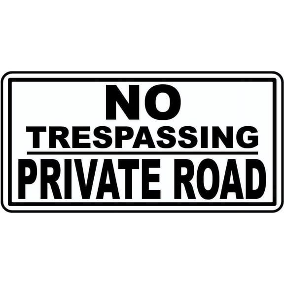 Traffic & Warehouse Signs - No Trespassing Private Road Sign - Weather Approved Aluminum Street Sign, 0.04 Thickness - 18" X 24"