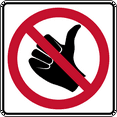 thumbnail image 1 of Traffic & Warehouse Signs - No hitch hiking - Weather Approved Aluminum Street Sign, 0.04 Thickness - 18" X 24", 1 of 5