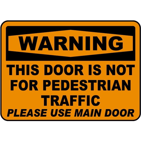 Traffic & Warehouse Signs - Not For Pedestrian Traffic Sign - Weather Approved Aluminum Street Sign, 0.04 Thickness - 12" X 8"