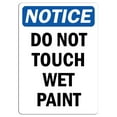 thumbnail image 1 of Traffic & Warehouse Signs - Notice - Do Not Touch Wet Paint Sign - Weather Approved Aluminum Street Sign, 0.04 Thickness - 24" X 36", 1 of 5