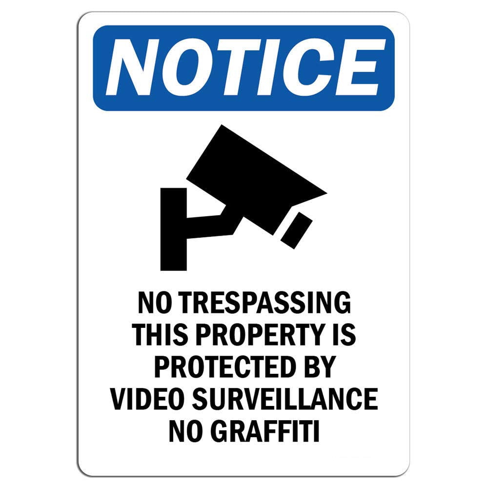 Traffic & Warehouse Signs - Notice - No Trespassing This Sign with ...